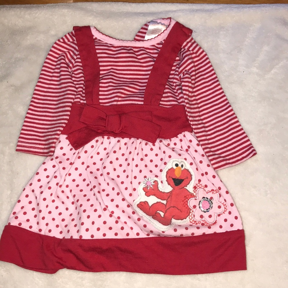 Infant girls Elmo overall dress!